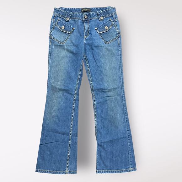 Banana Republic Y2K Early‎ 00’s Low Rise Flare Leg Jeans Size 8 - Picture 1 of 12